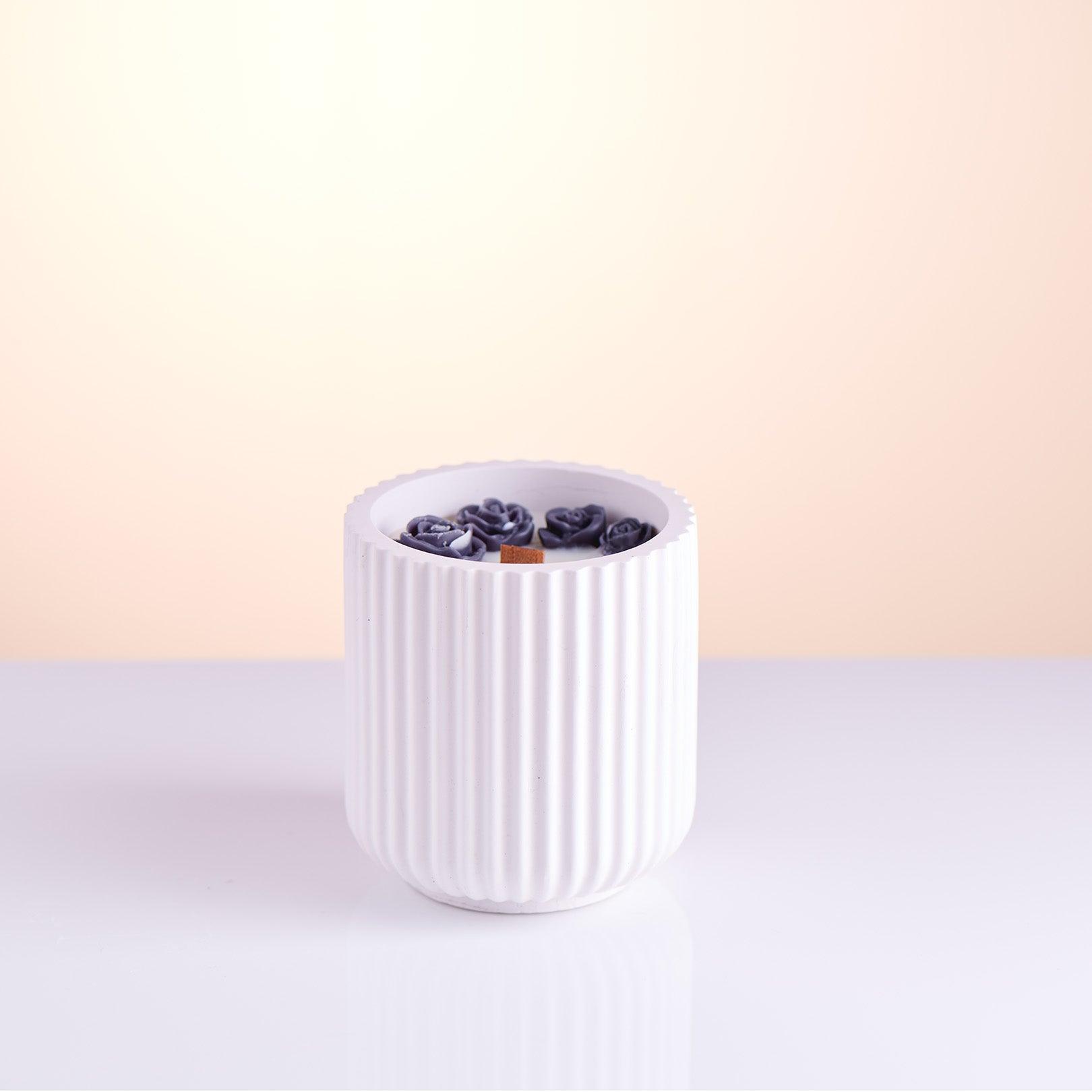 Soy Wax Candle in Ribbed Jar