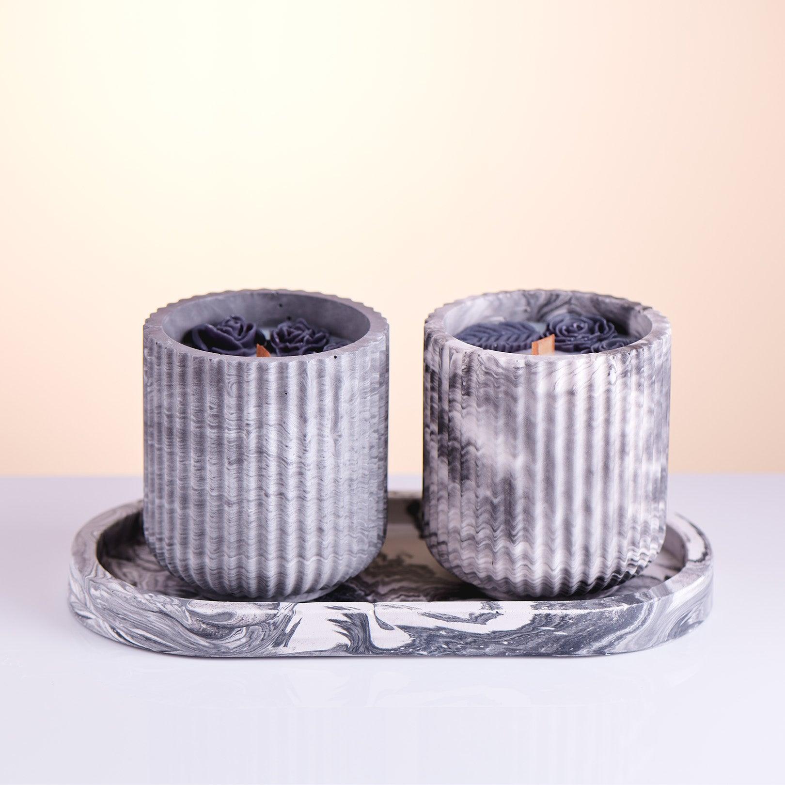 Soy Wax Candle in Ribbed Jar