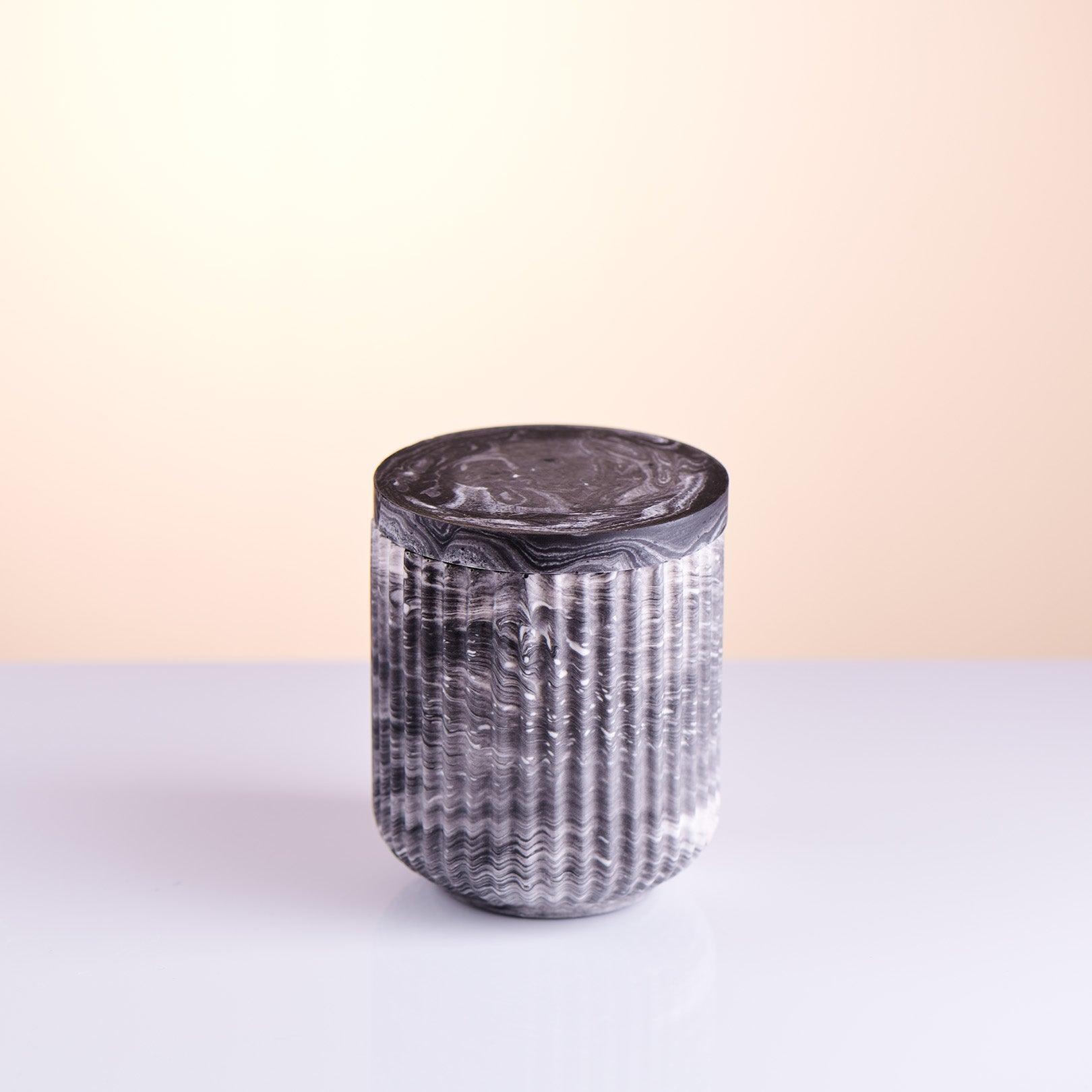 Soy Wax Candle in Ribbed Jar