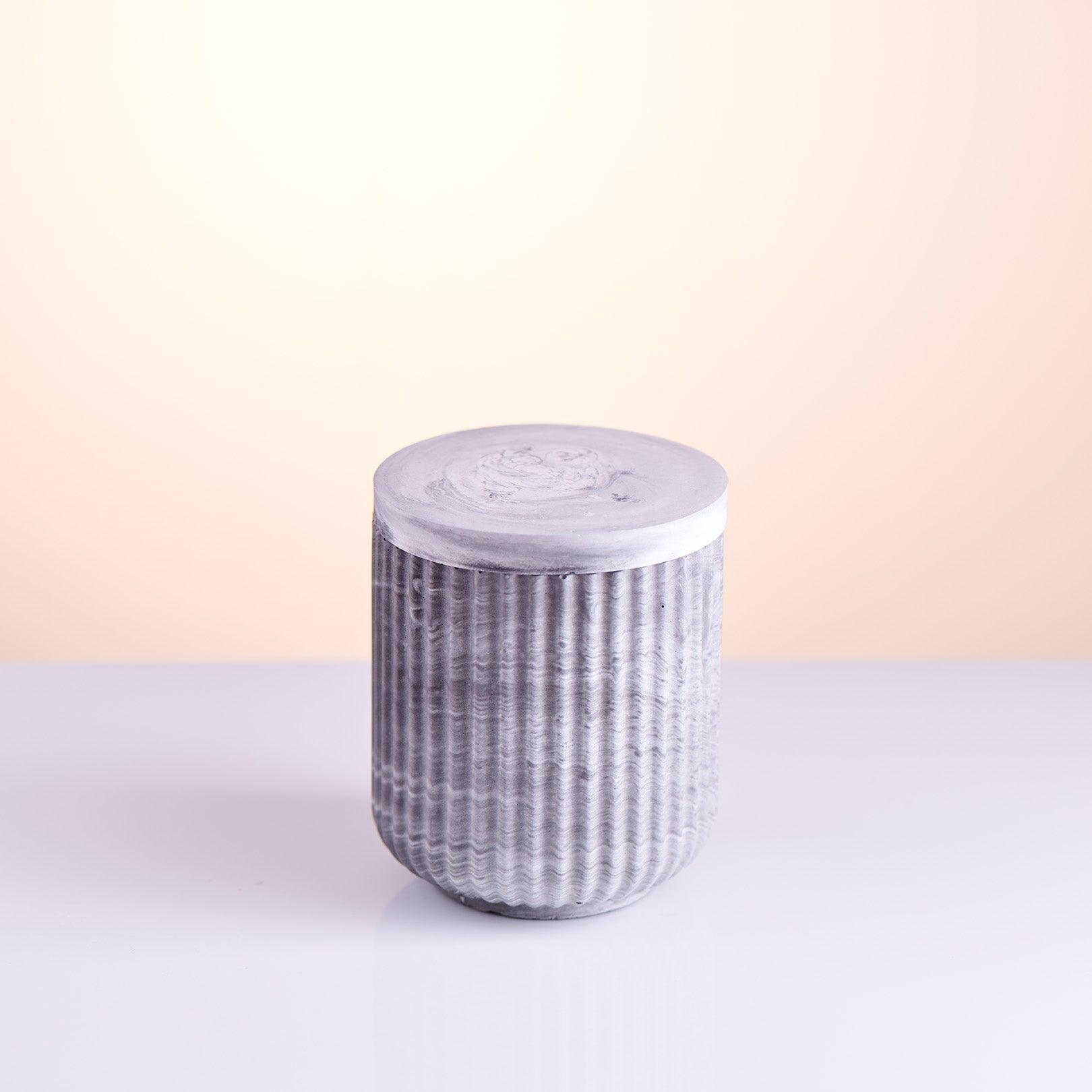 Soy Wax Candle in Ribbed Jar - Beaut Natural