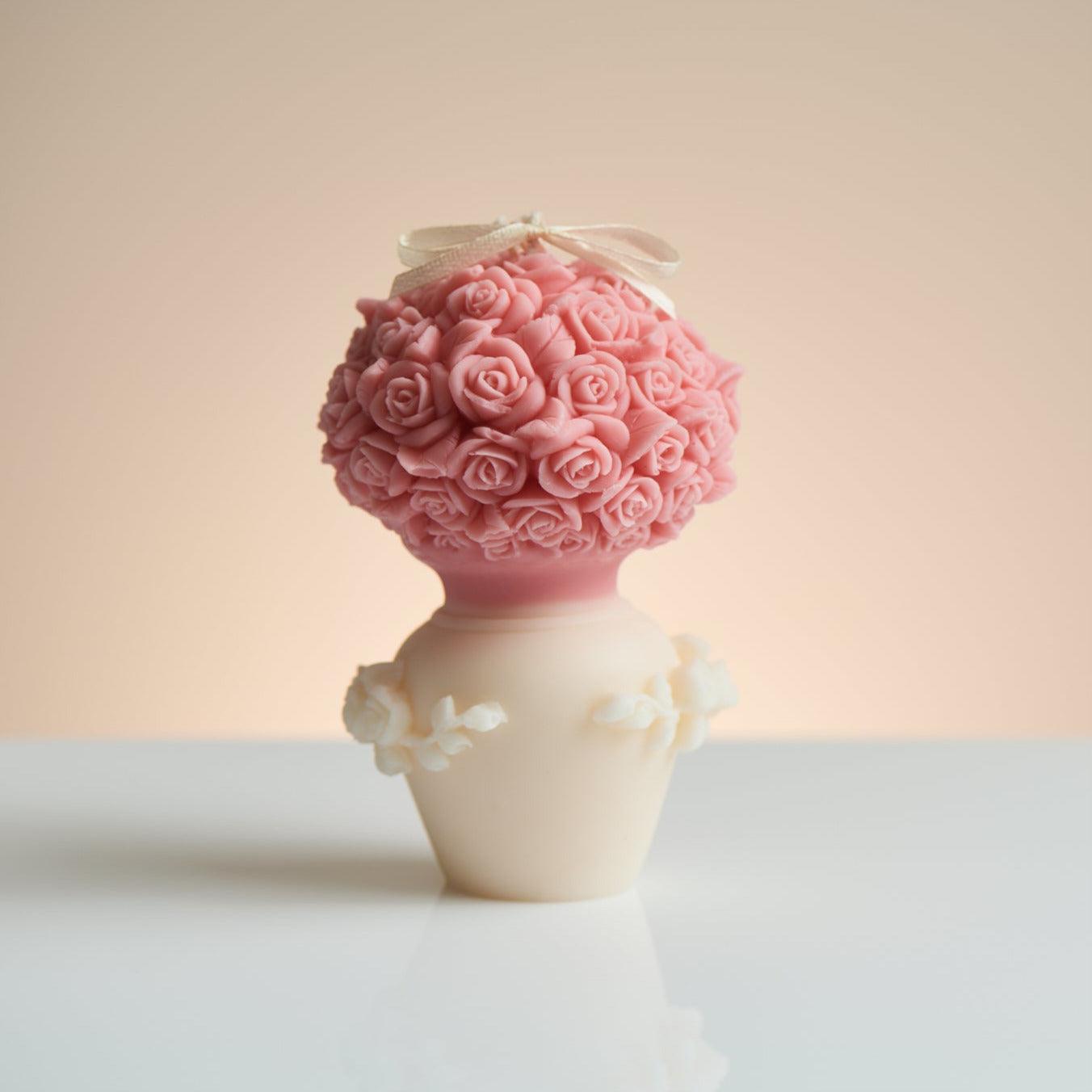 Decorative Rose Bouquet Soy Wax Candle - Beaut Natural