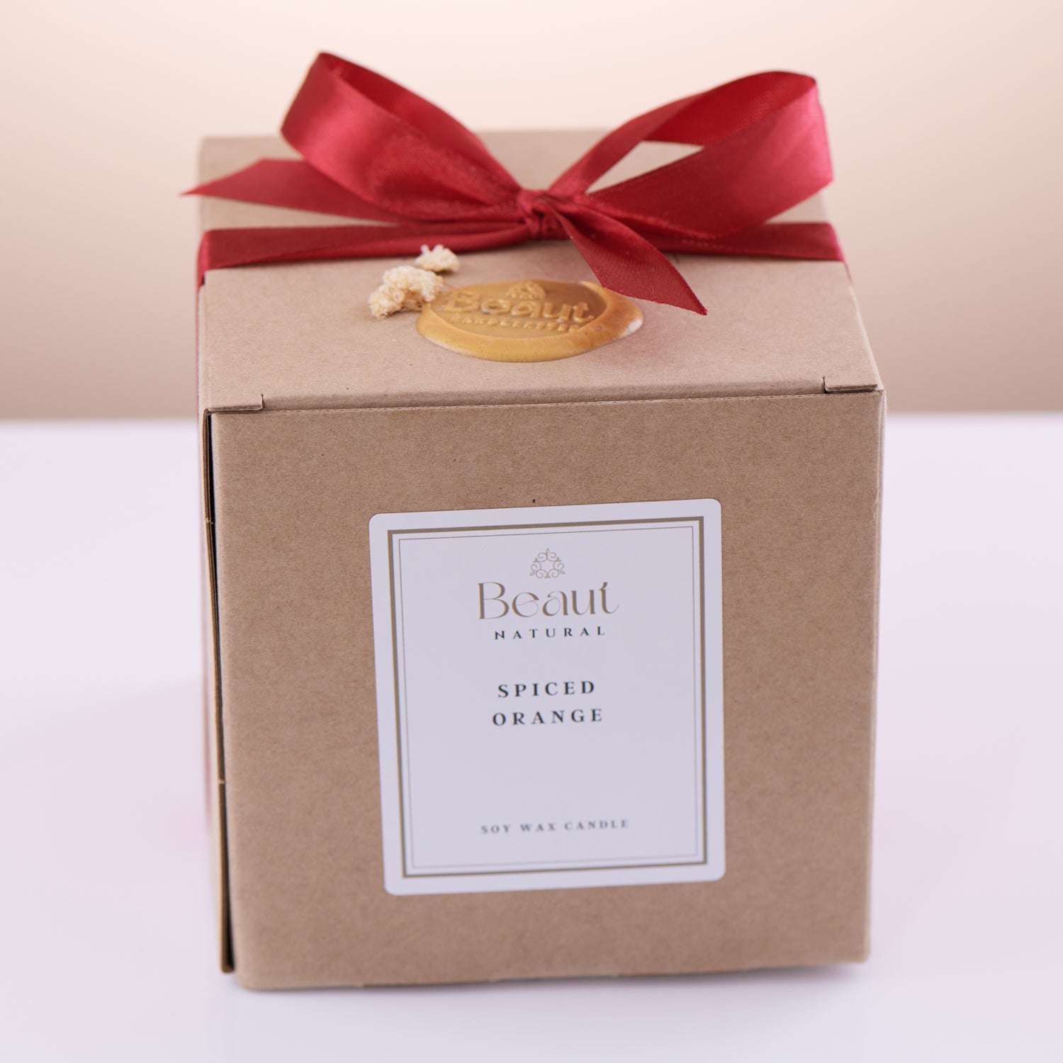 Spiced Orange Soy Wax Candle in glass container