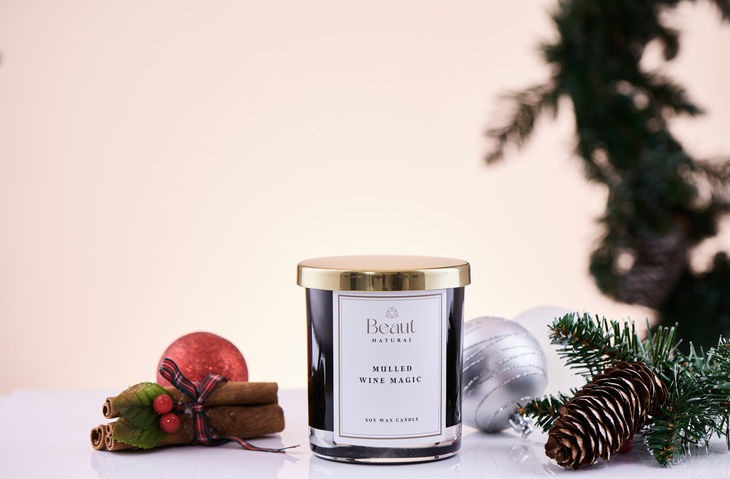 Mulled Wine Magic Soy Wax Candle in the glass container