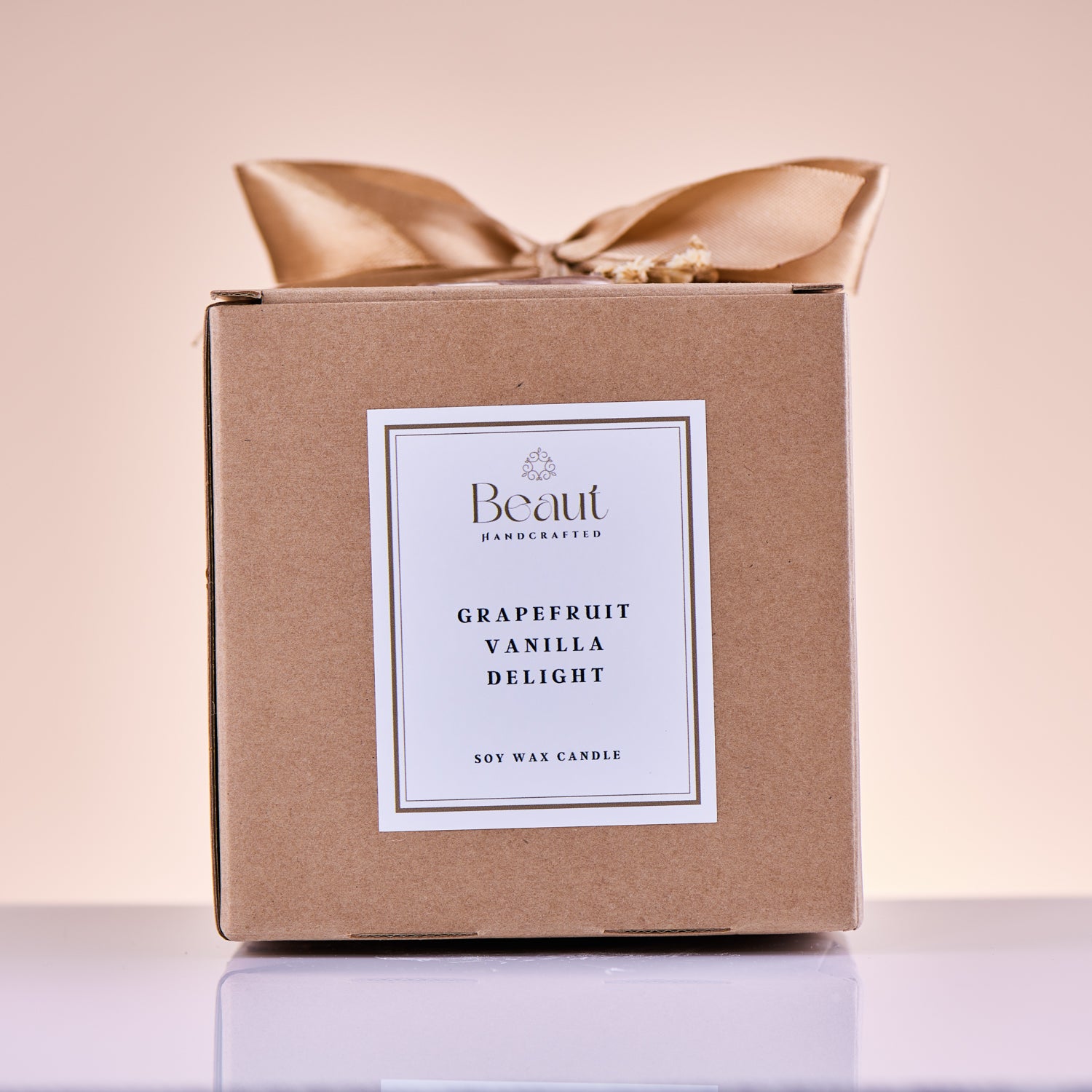 colourful design on the soy wax candle hand made and decorates in black jar with white lable