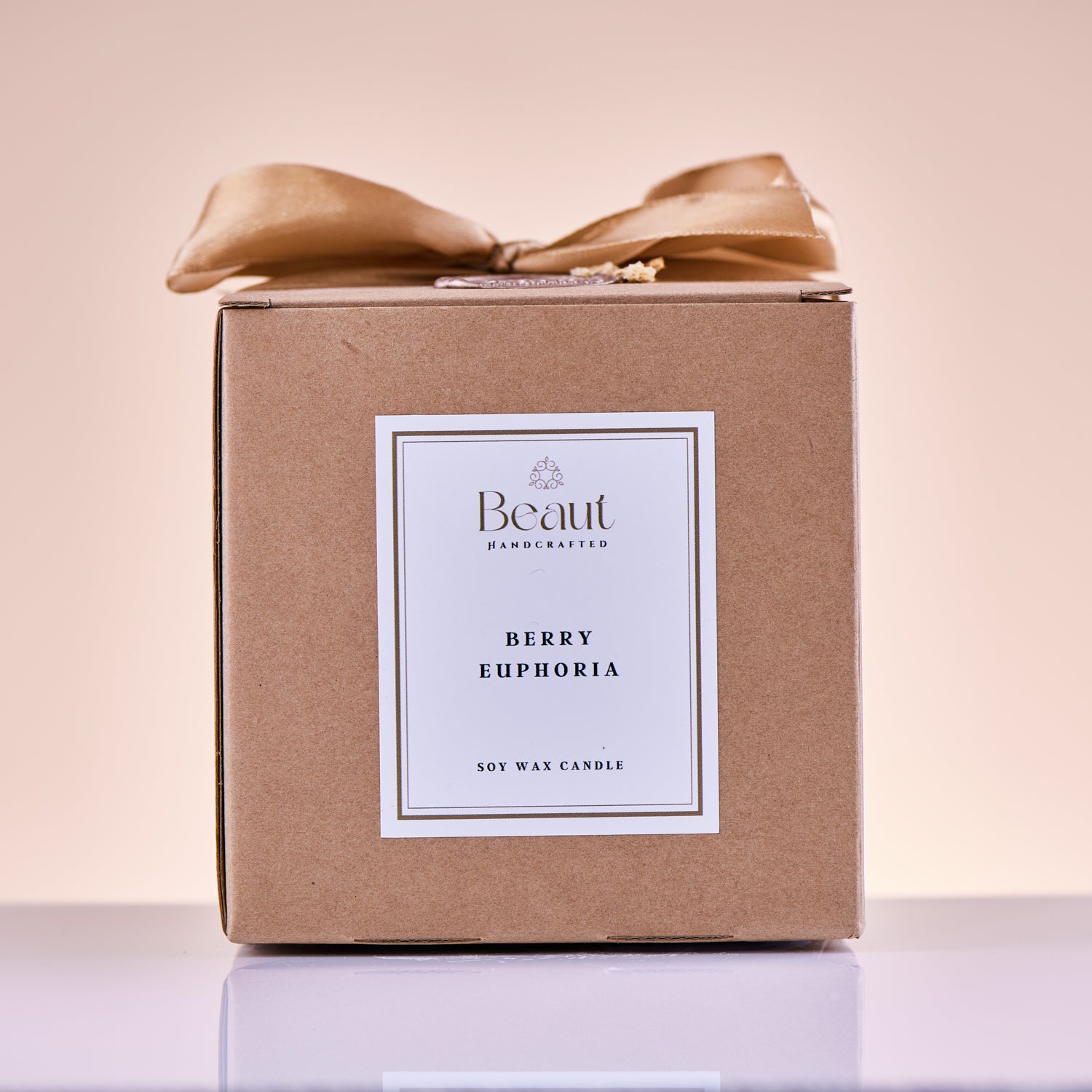 Berry Euphoria Soy Wax Candle in the glass container