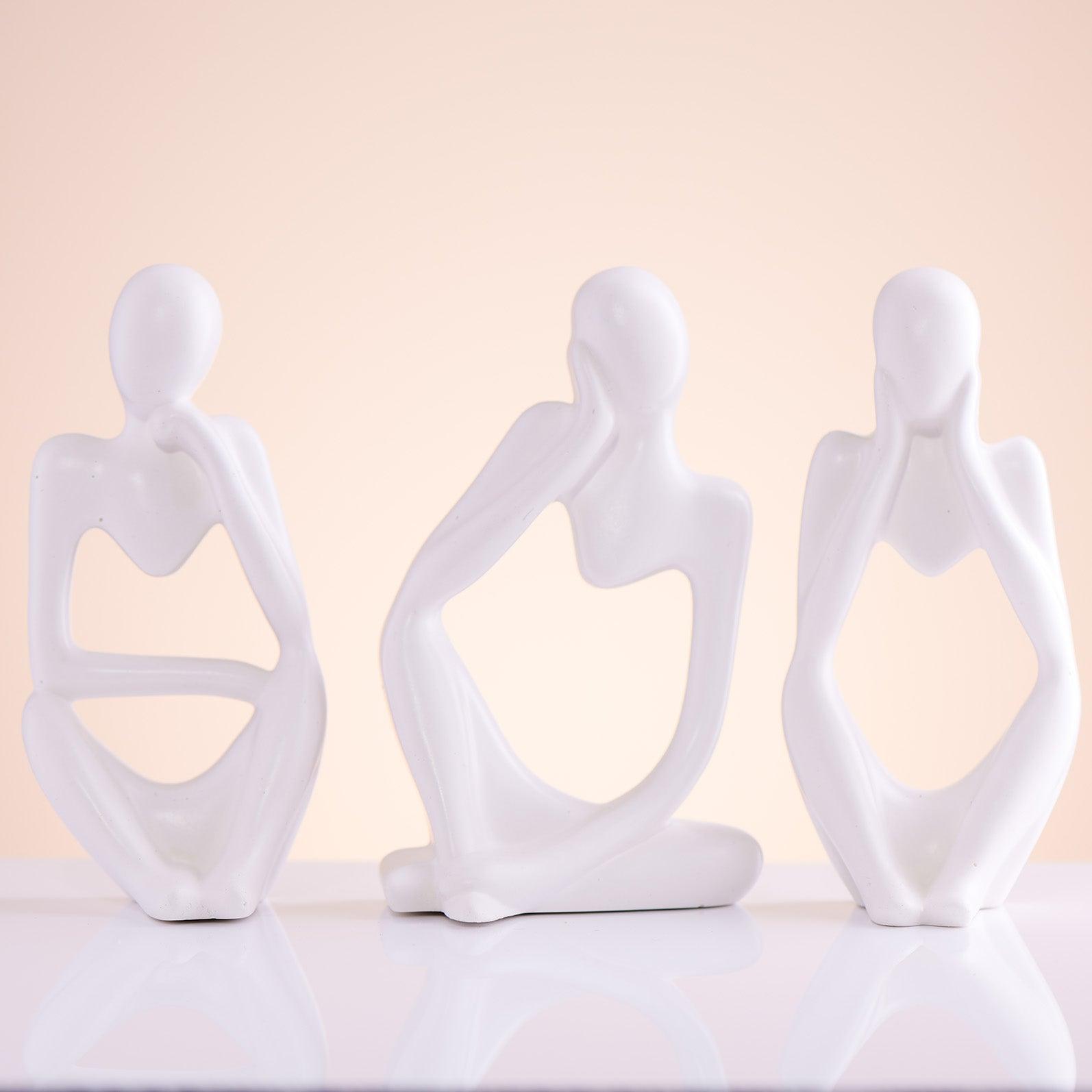 Set of 3 Thinker Statues